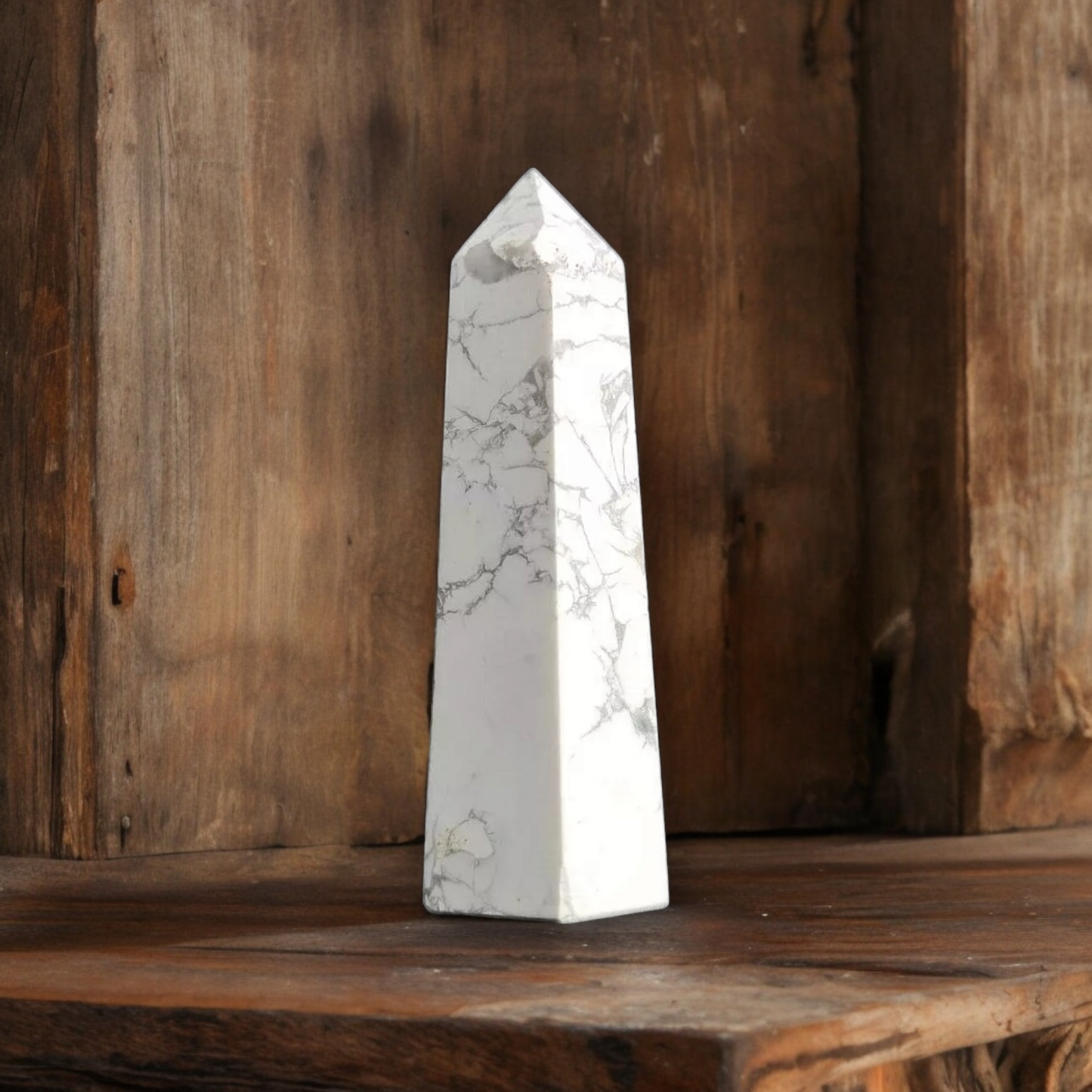 White howlite tower/obelisk