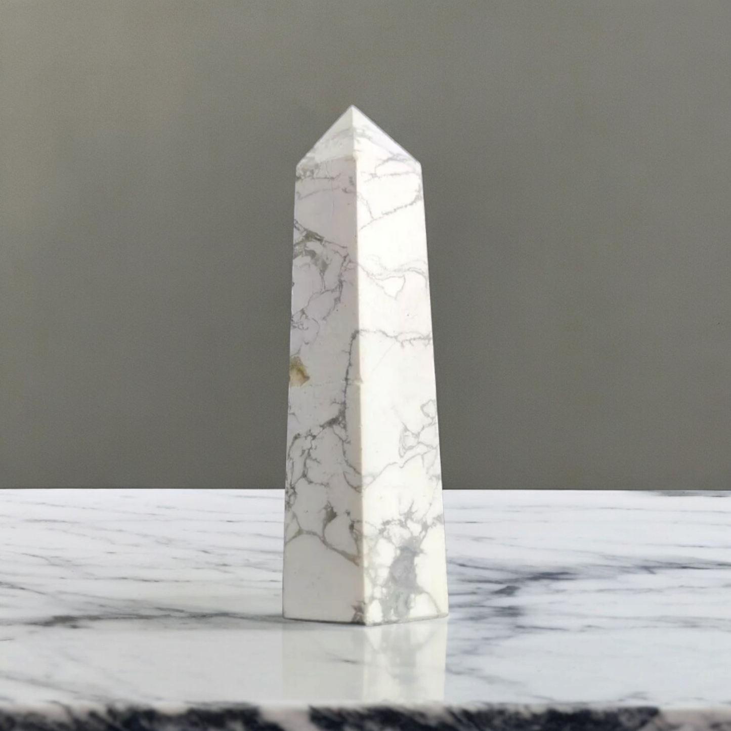 White howlite tower/obelisk